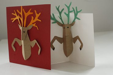 DIY Pop-up Reindeer Holiday Card | Design &amp; Paper