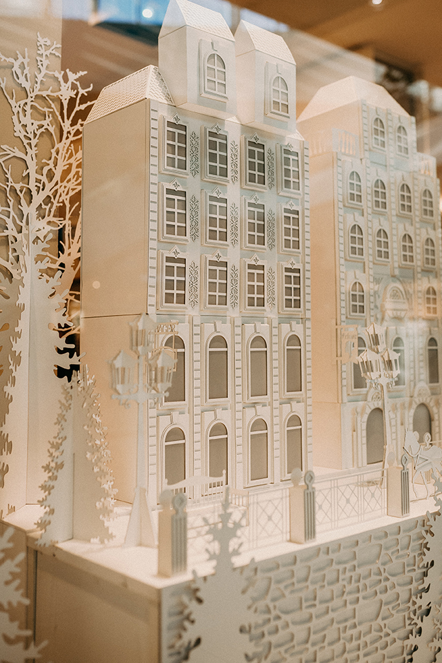 Hans Christian Andersen Inspired Bookstore Window Display Fully Made of Paper by Edina's Paper