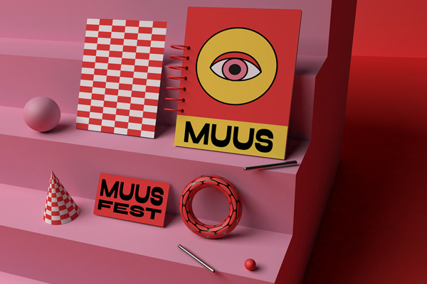 Playful Muus festival visual identity by Fanny Papay