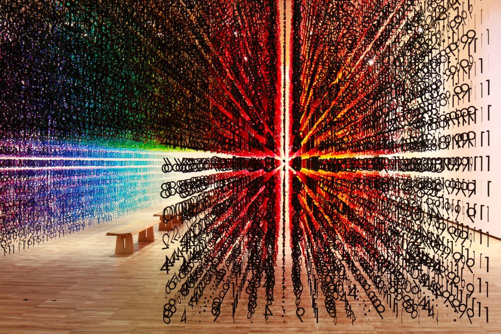 The Color of Time installation by Emmanuelle Moureaux, world-renown artist known for her brightly colored three-dimensional elements.