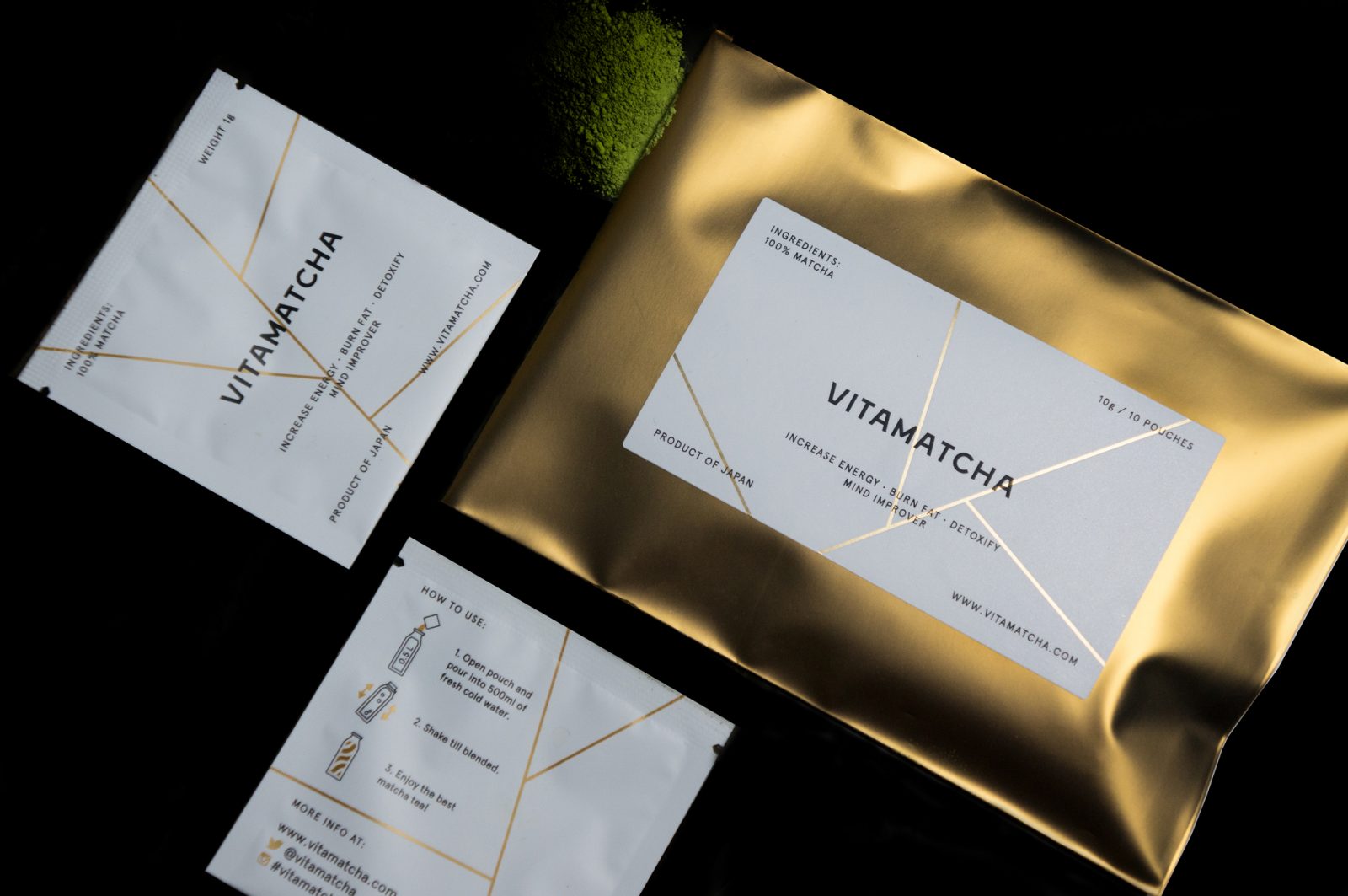 Fashionable Health Drink Vitamatcha Identity by Commercial Magic