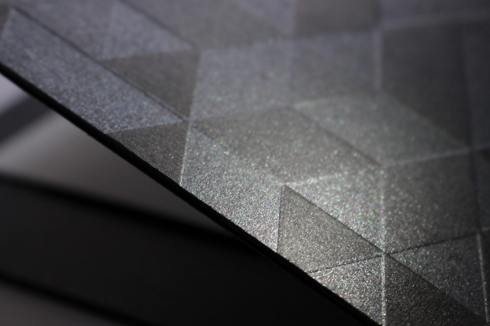 Galaxy Metallic Space Black by Europapier glimmers delicately like a starry sky in J&T Banks card, designed and printed by i+i print.