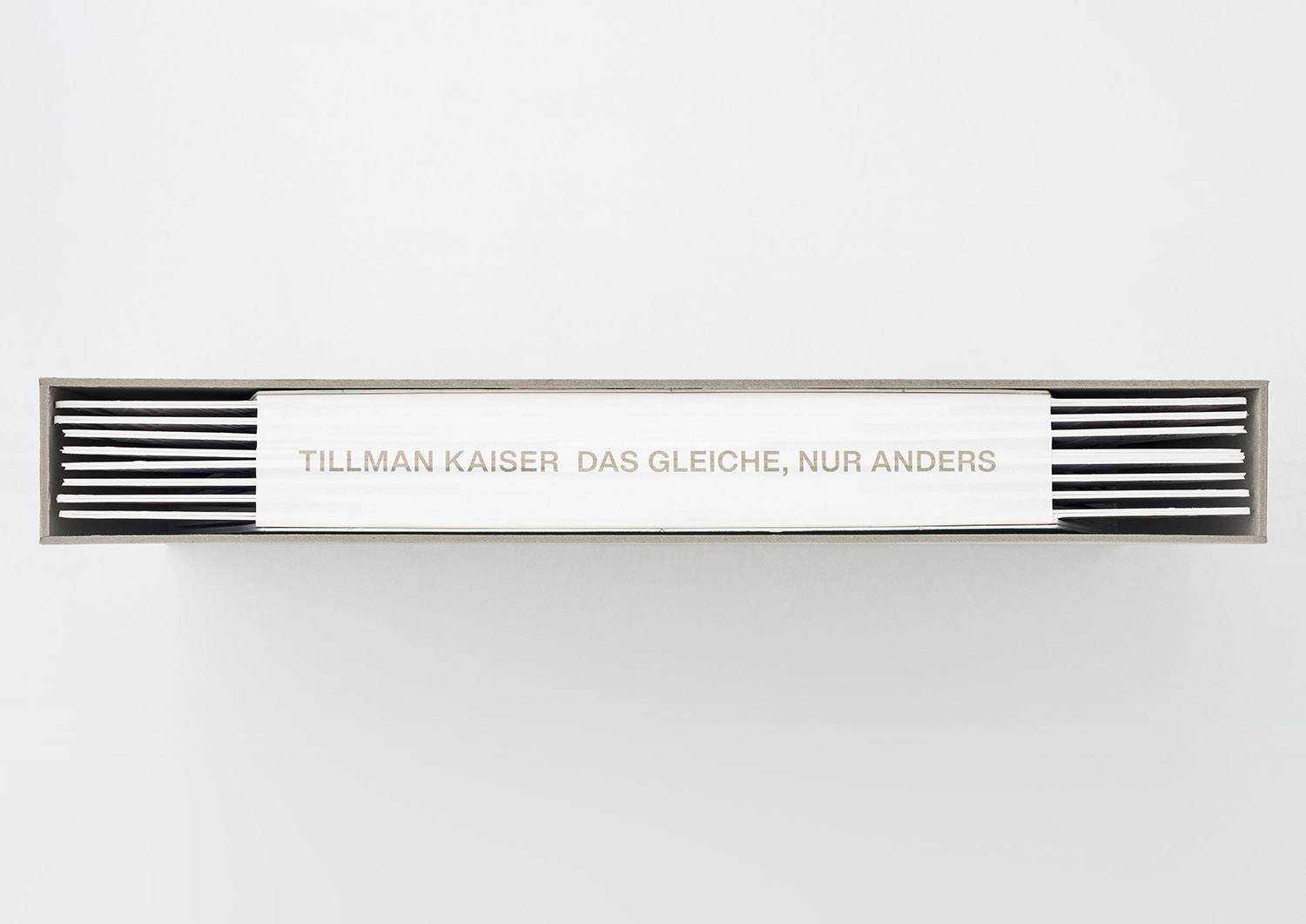 Tillman Kaiser's Sculptural THE SAME. ONLY OTHER Artist Book