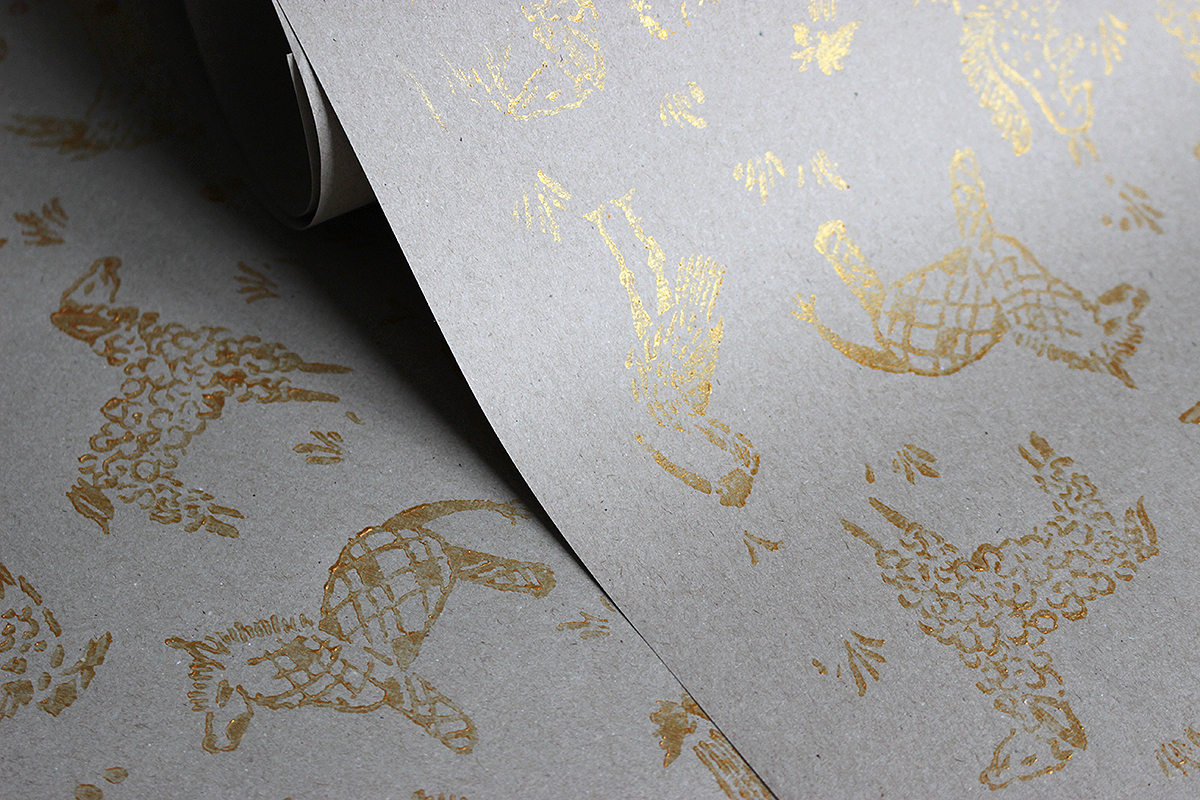 Print Your Own Wrapping Paper With Patterned Rollers
