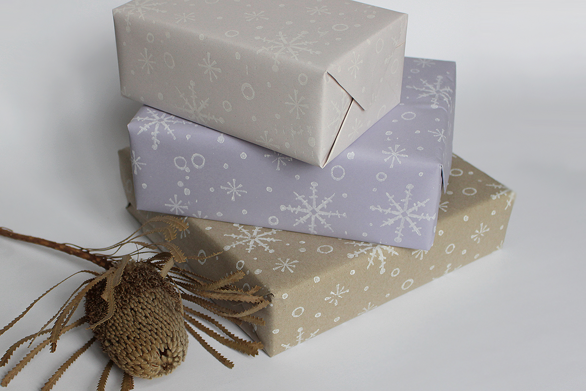 Print Your Own Wrapping Paper With Patterned Rollers