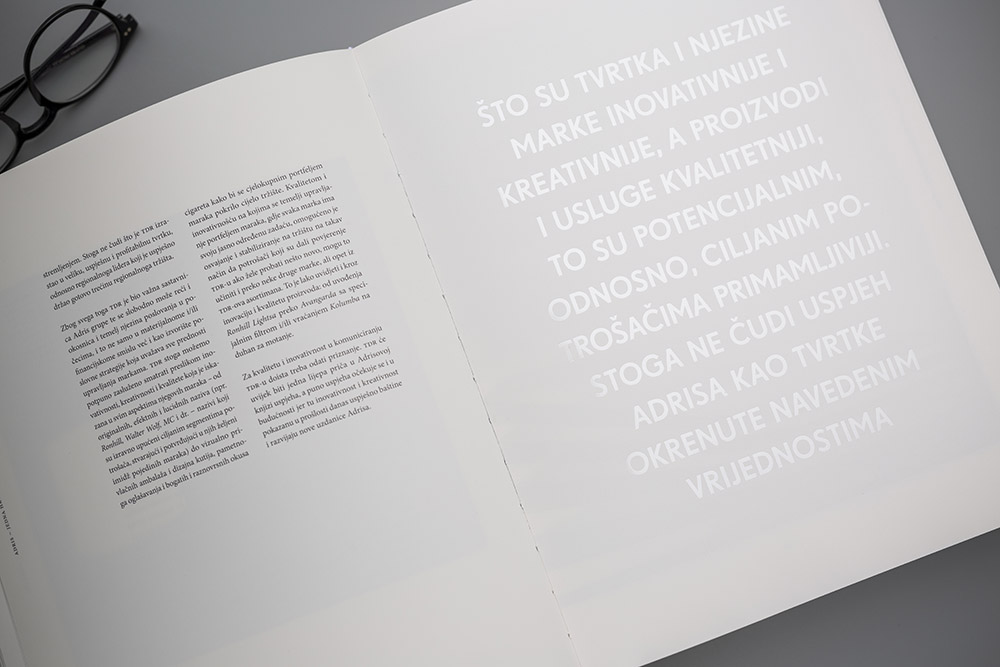 “The One Croatian Story” Monograph annual report of Adris Group by Bruketa&Žinić