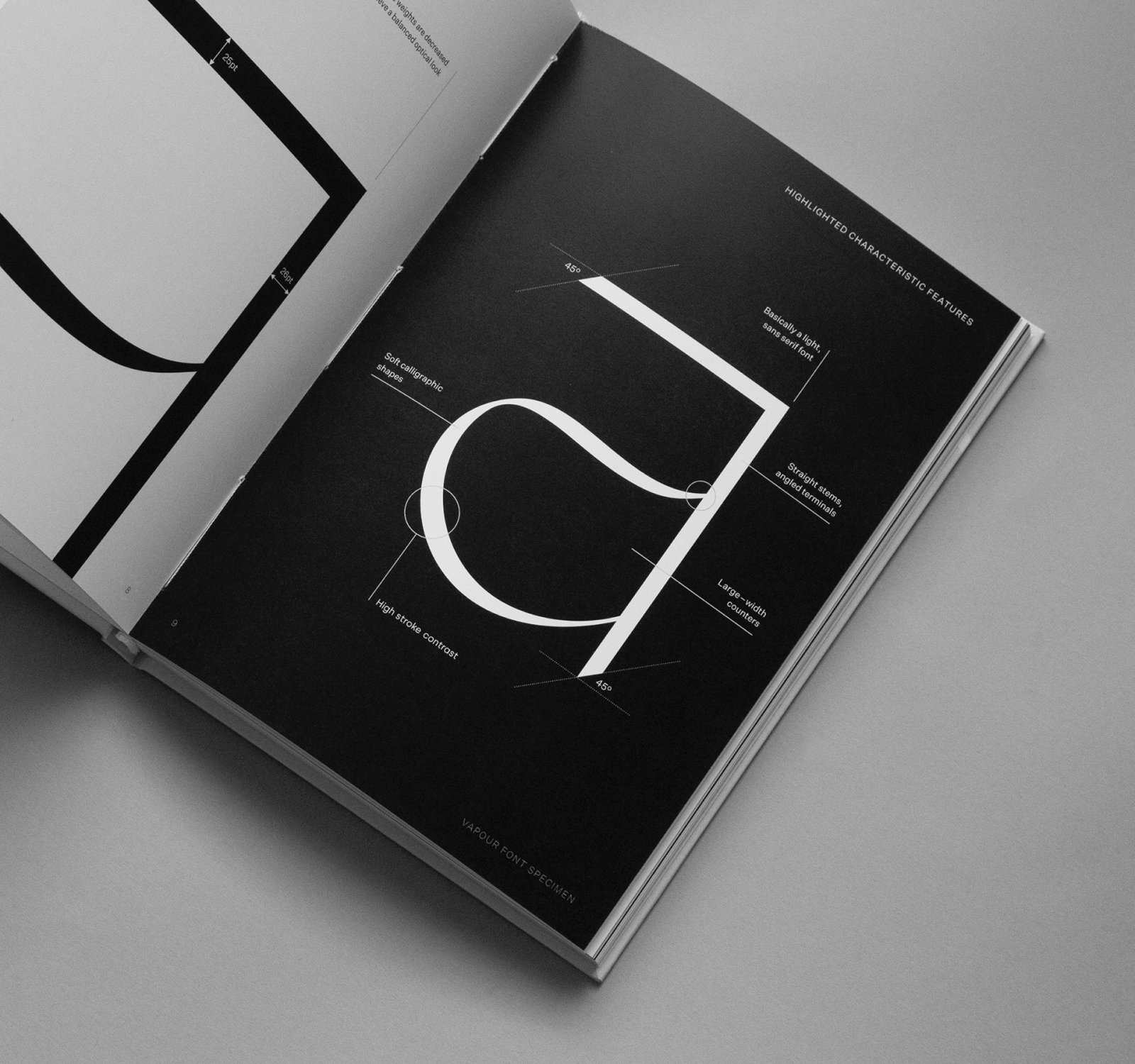 Graceful Vapour Typeface Inspired by Calligraphy by Anna Takács