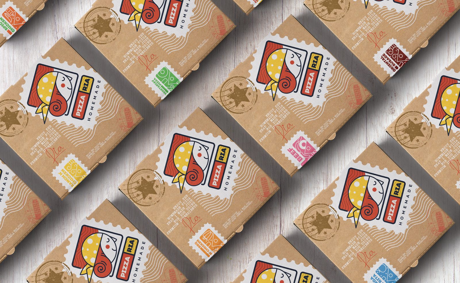 18 Snazzy Pizza Packaging and Branding Designs