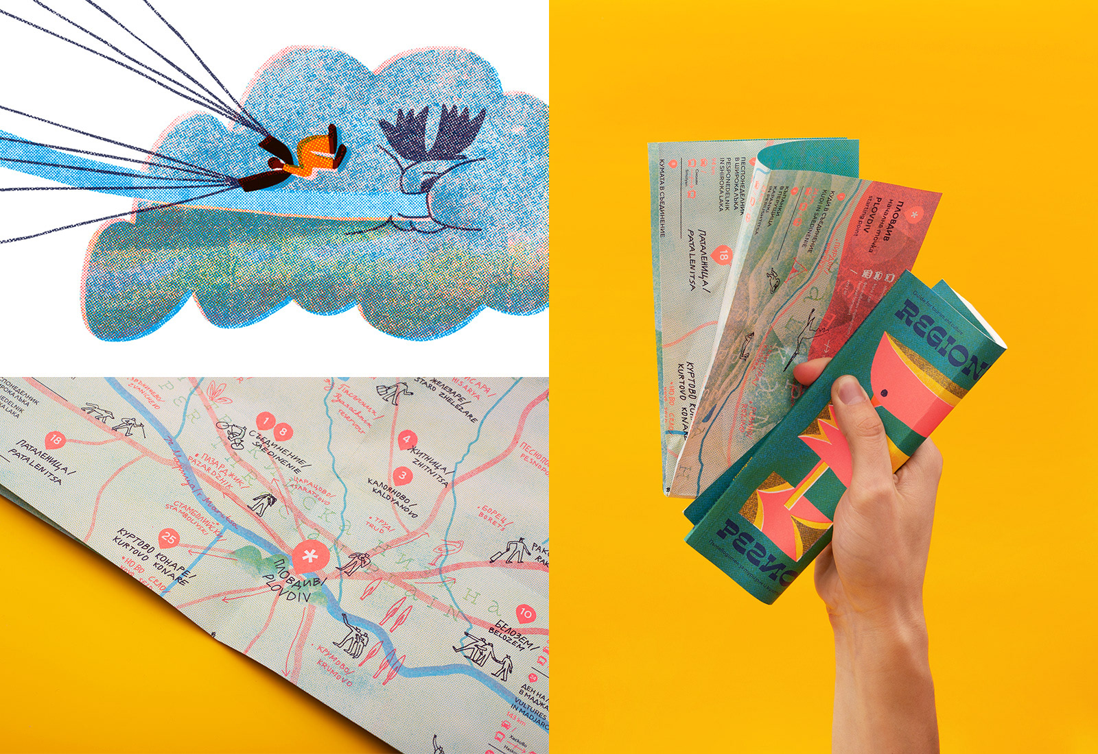 Regionale Culture Guide by Punkt Inspired by Soviet Era Illustrations