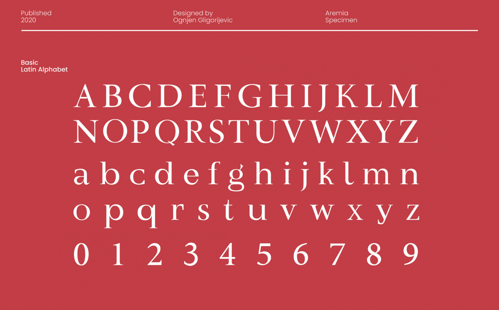 Aremia Typeface Integrates Contemporary Aesthetics to Classic Form