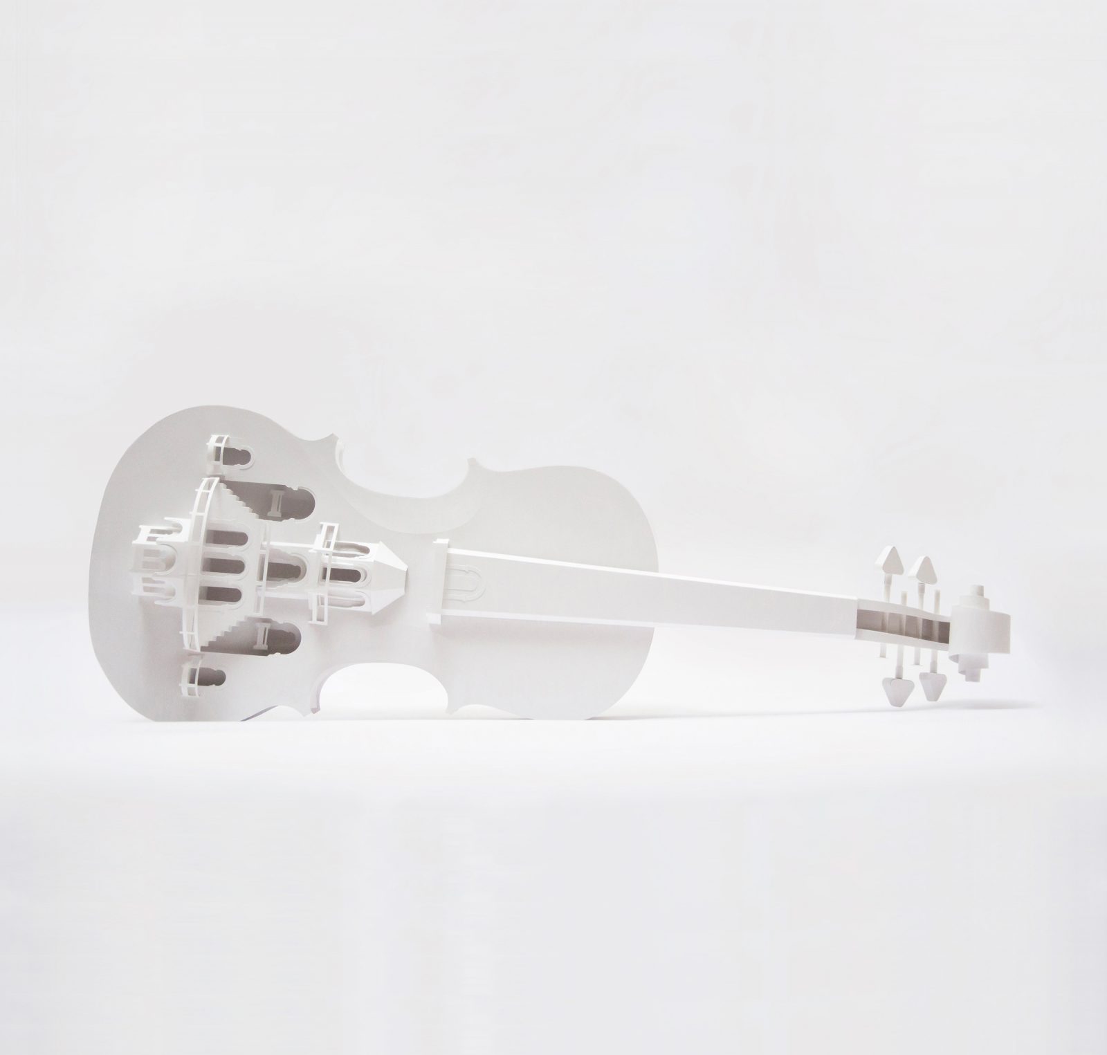 Violin City Paper Sculpture by Pratìc Studio
