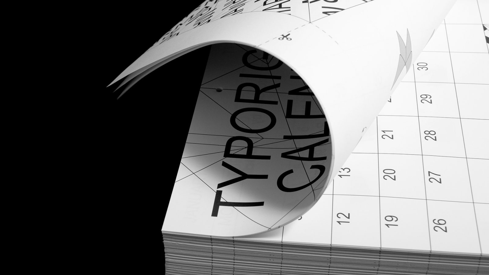 Typorigami Calendar 2021 invites the user to play, with each month including a new origami to try