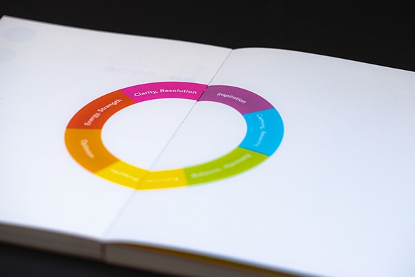 The multi-color Munken Agenda 2021 raises awareness of mental health and self-care, printed on beautiful Munken paper range