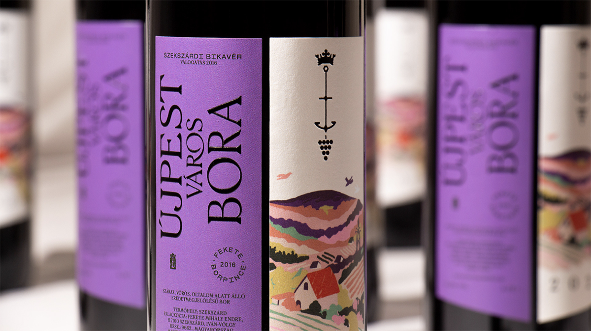 Újpest District Wine Identity by Faway Design With Contemporary Character