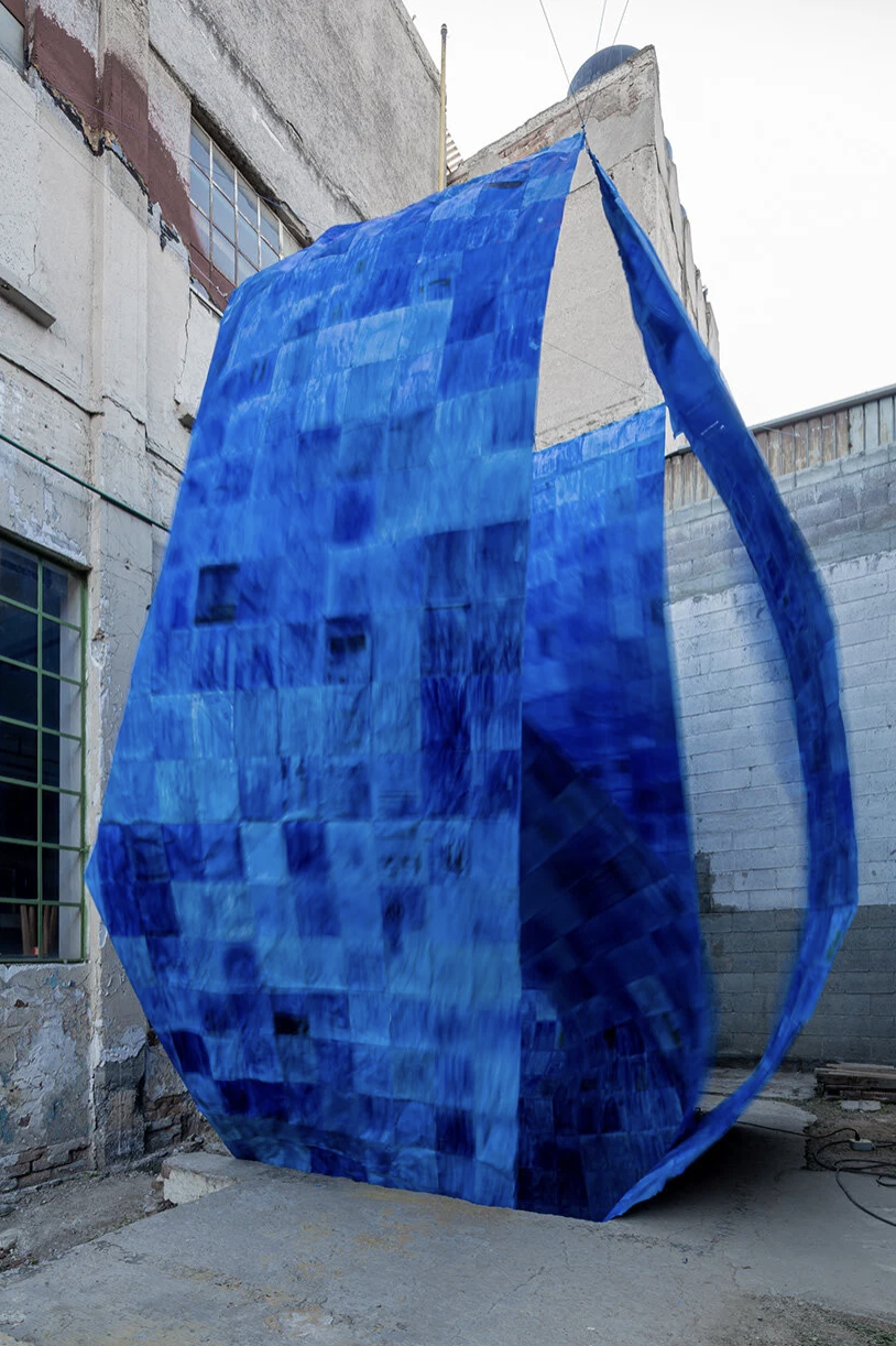 Architecture Firm PALMA's Blue Paper Installation is Made of 1.200 Recycled Papers