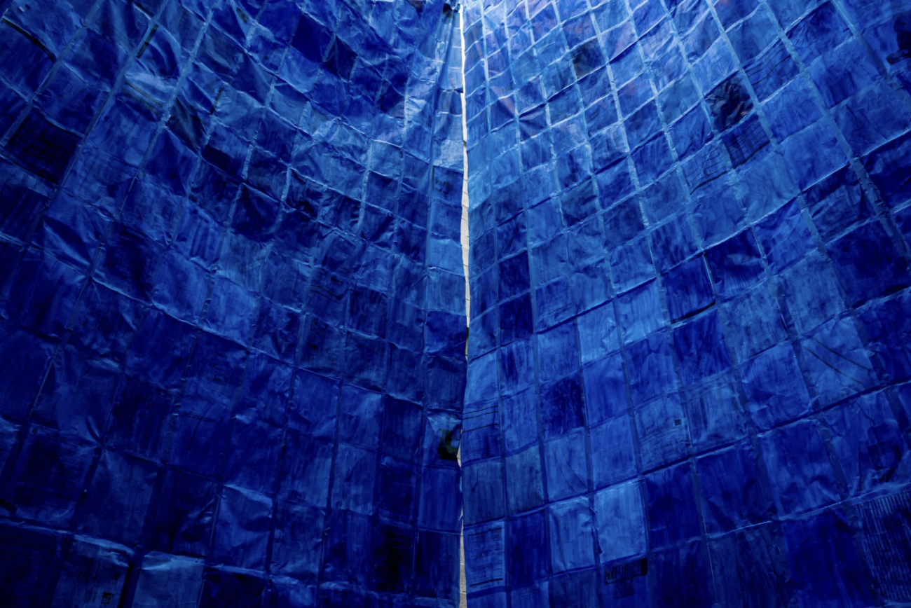 Architecture Firm PALMA's Blue Paper Installation is Made of 1.200 Recycled Papers