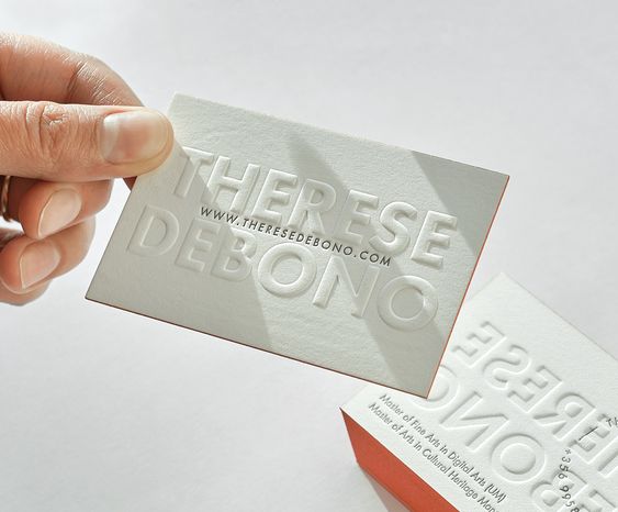 Most Beautiful Blind Embossed Business Cards