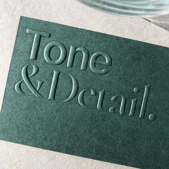 Most Beautiful Blind Embossed Business Cards