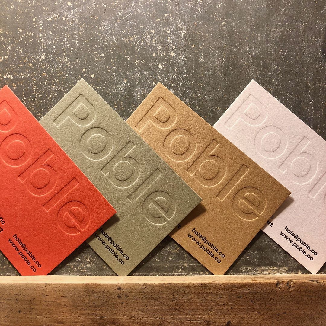 Most Beautiful Blind Embossed Business Cards
