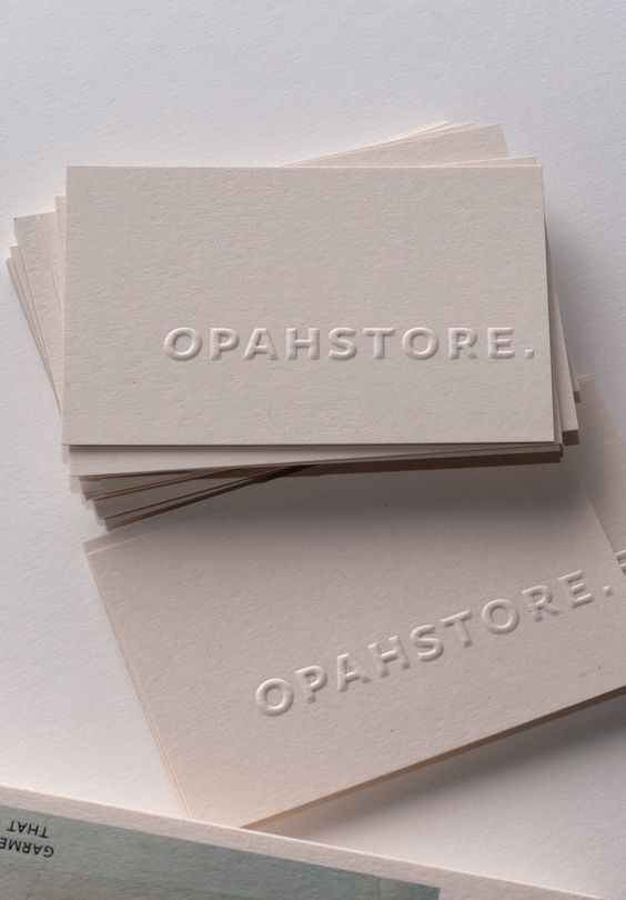 Most Beautiful Blind Embossed Business Cards