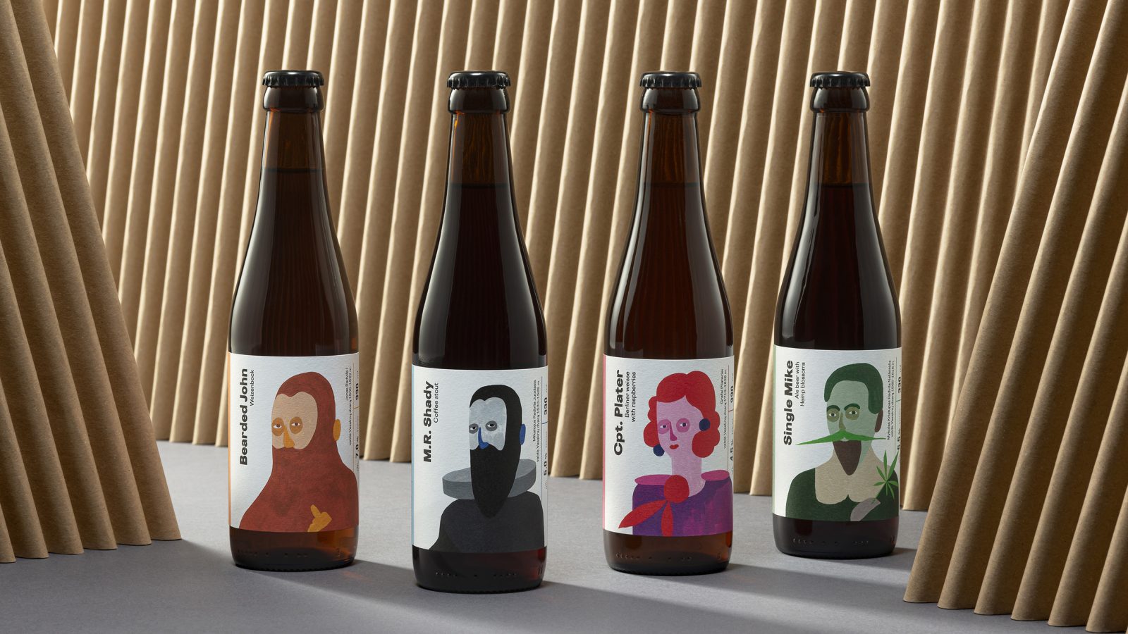 Hand-Painted Labels for Vasaknai Craft Beer by FOLK Design Agency